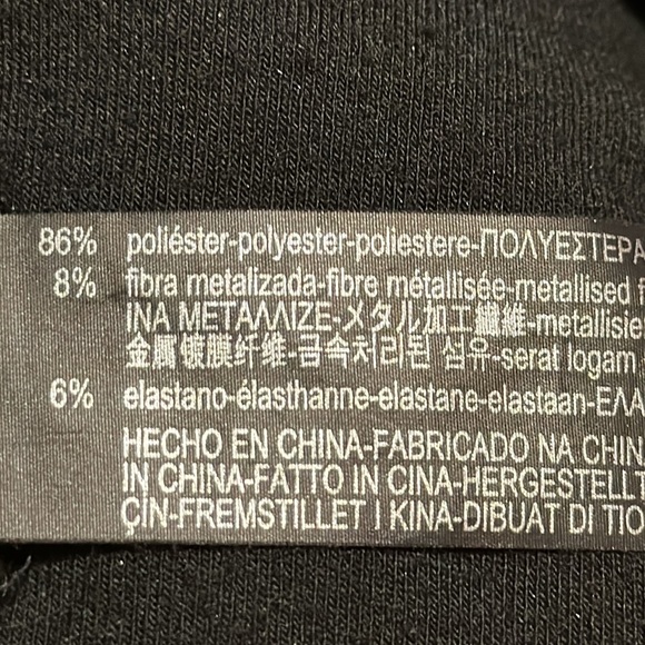 Zara Black Knit Metallic Glitter Ruffle Flounce Bodysuit Size‎ Medium 6096/003 - Picture 13 of 15